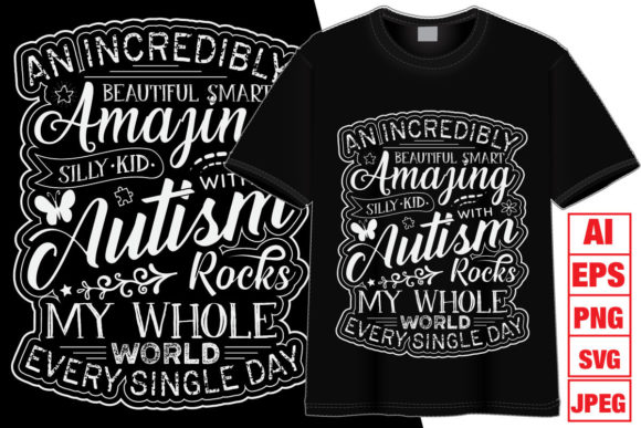 Autism T-shirt Design 4: Graphics for T-Shirt Designs