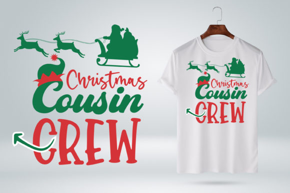 Cousin Crew Santa Clause Christmas Shirt Graphics