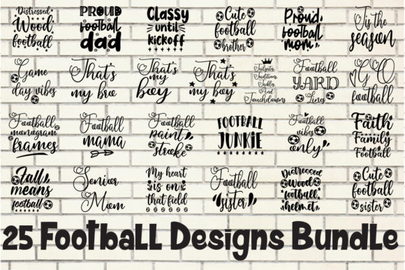 Football Graphics for T-Shirt Designs