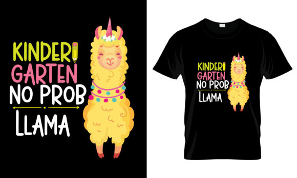Kindergarten No Prob Llama Graphics & Print Templates