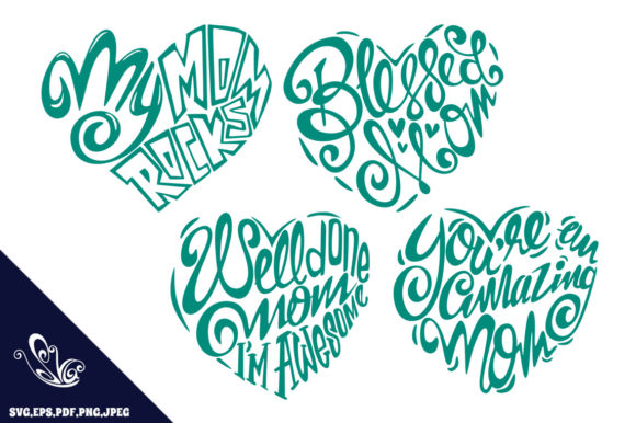 Love Heart Mom Packs: Graphics & Illustrations