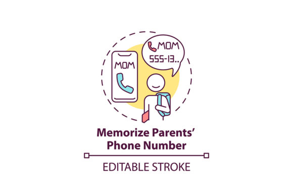 Memorize Parents Phone Number Icon: Graphics & Icons