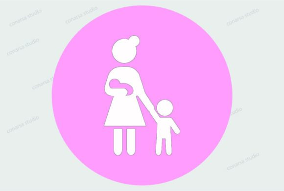 Mom and Son Graphics: Icons for Branding