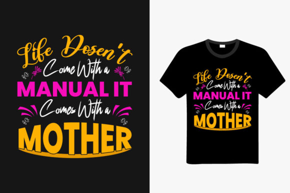 Mothers Typography T Shirt Design: Graphics & Print Templates
