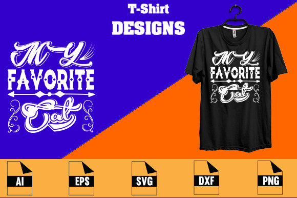 My Favorite Cat Design: Graphics & Print Templates