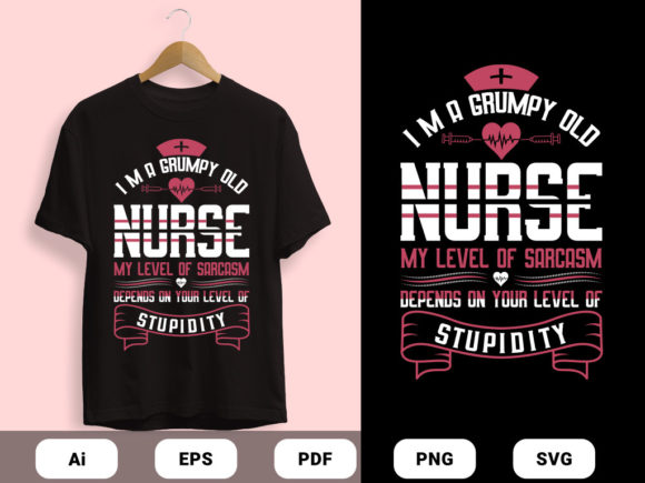 Nurse Typography Graphics & Print Templates Review