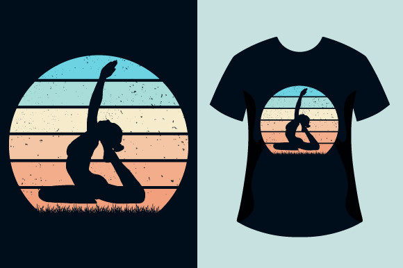 Reviewing the Retro Vintage Sunset Yoga Design