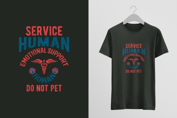Service Human Do Not Pet: Graphics for T-Shirt Designs