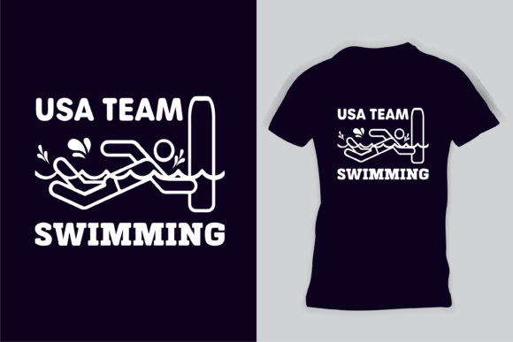 Swimming USA Athlete Graphics & Print Templates
